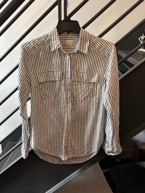 Women’s A New Day Pinstripe Button Down Shirt